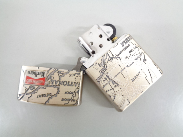 宇宙の香り ZIPPO マルボロ ADVENTURE WEST 地図 コンパス 未使用品