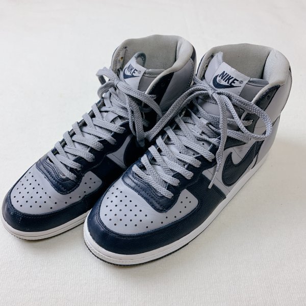 NIKE ナイキ♪TERMINATOR HIGH BASIC ND LTHR ターミネーターハイベーシックNDレザー スニーカー シューズ♪グレー/ネイビー 26.5cmの画像1