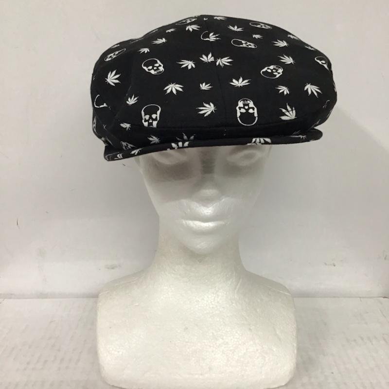 美しい 黒 Cap Flat ドクロ ハンチング 帽子 ルシアンペラフィネ 表記