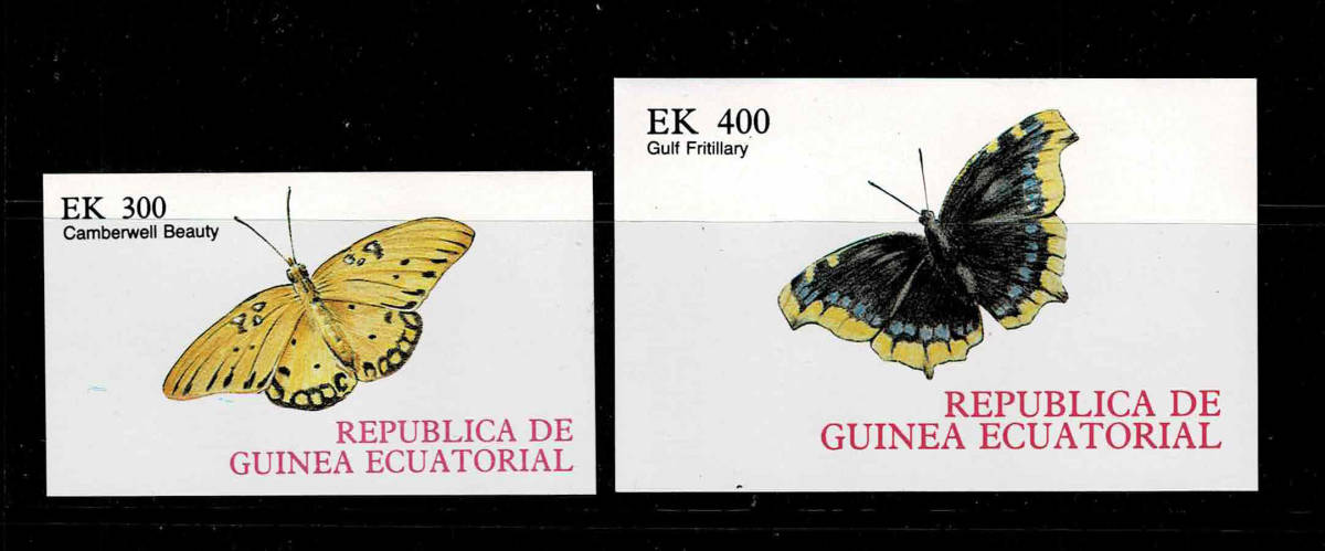 赤道ギニア 蝶小型シート２種の画像1
