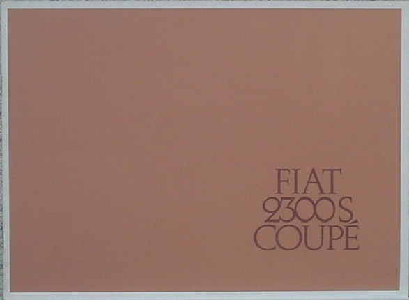 FIAT 2300S COUPE sales catalog 