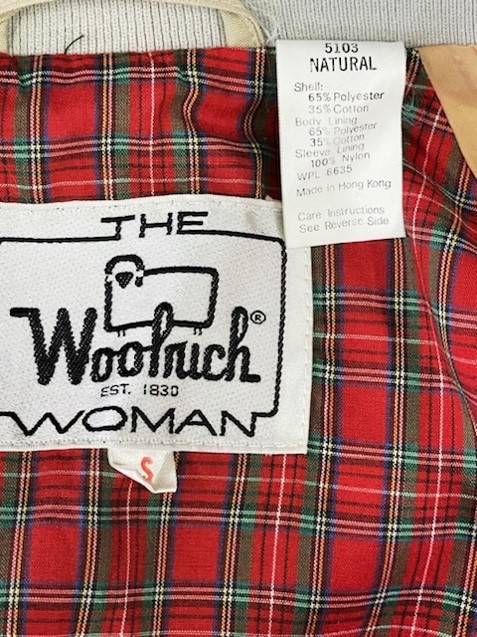 掘り出し物　ヴィンテージ　レトロ　ウールリッチ　Woolrich WOMEN Ｓサイズ　フライトジャケット　ベージュ　未使用　自宅保管品