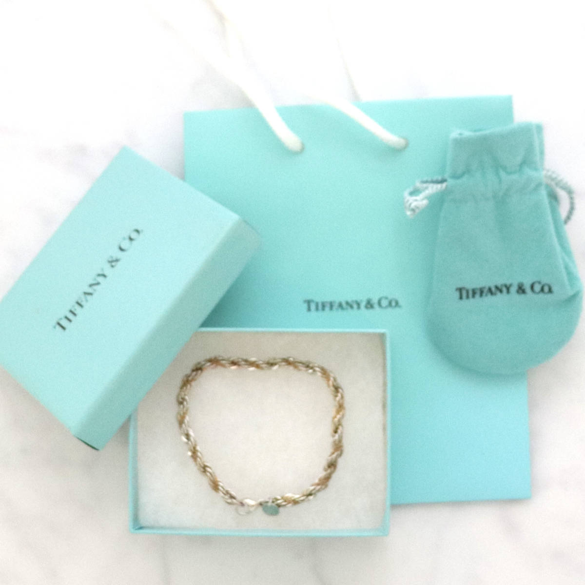 TIFFANY &Co. ティファニー コンビ ツイストチェーン SV925 18KYG