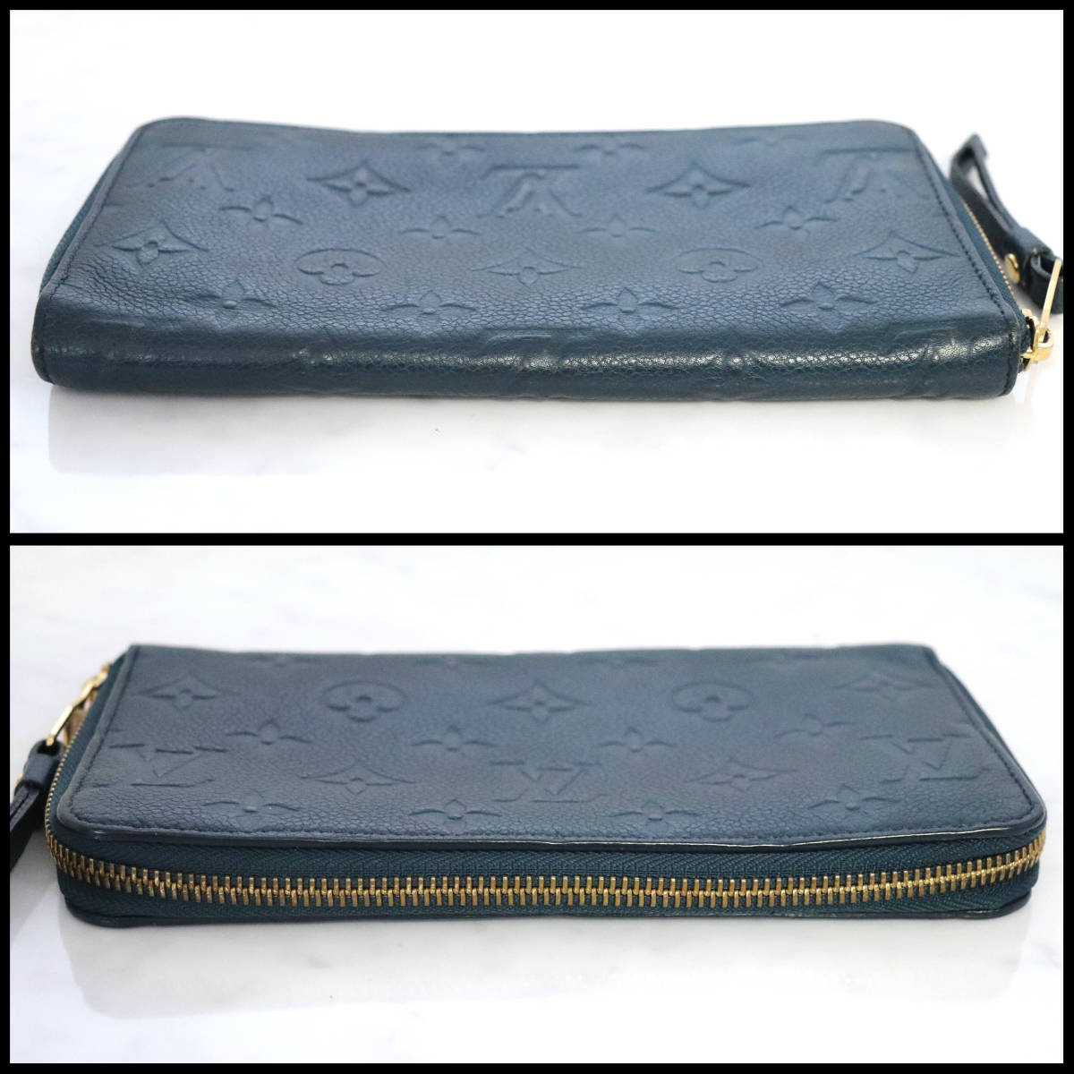 LOUIS VUITTON ルイヴィトン M93435 モノグラム・アンプラント ポルトフォイユ・スクレット・ロン 長財布 アンフィニ ダークネイビー 4
