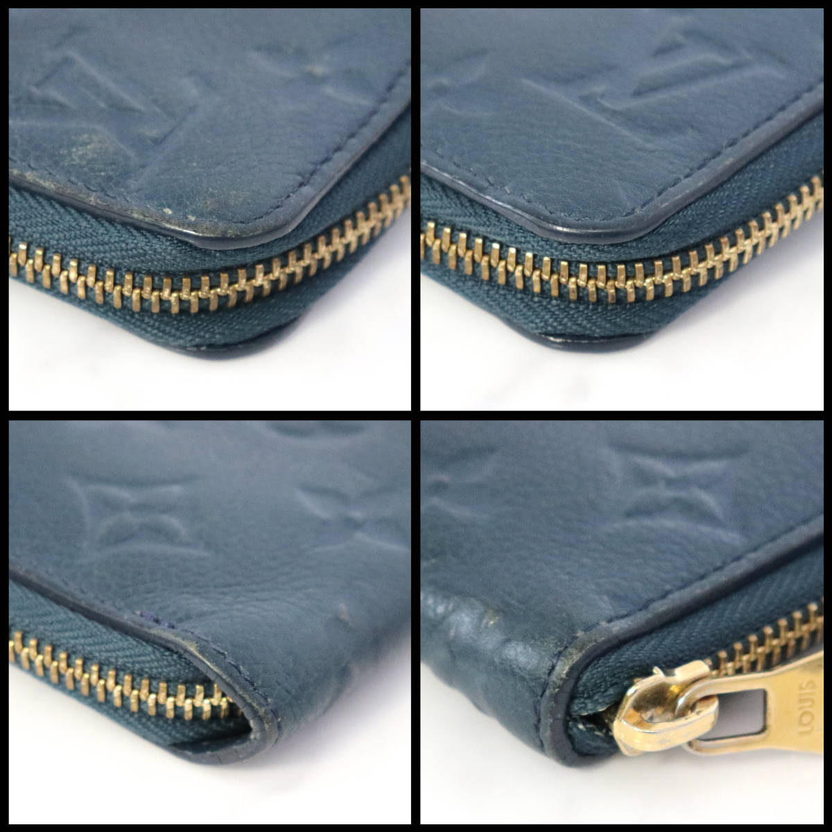 LOUIS VUITTON ルイヴィトン M93435 モノグラム・アンプラント ポルトフォイユ・スクレット・ロン 長財布 アンフィニ ダークネイビー 6