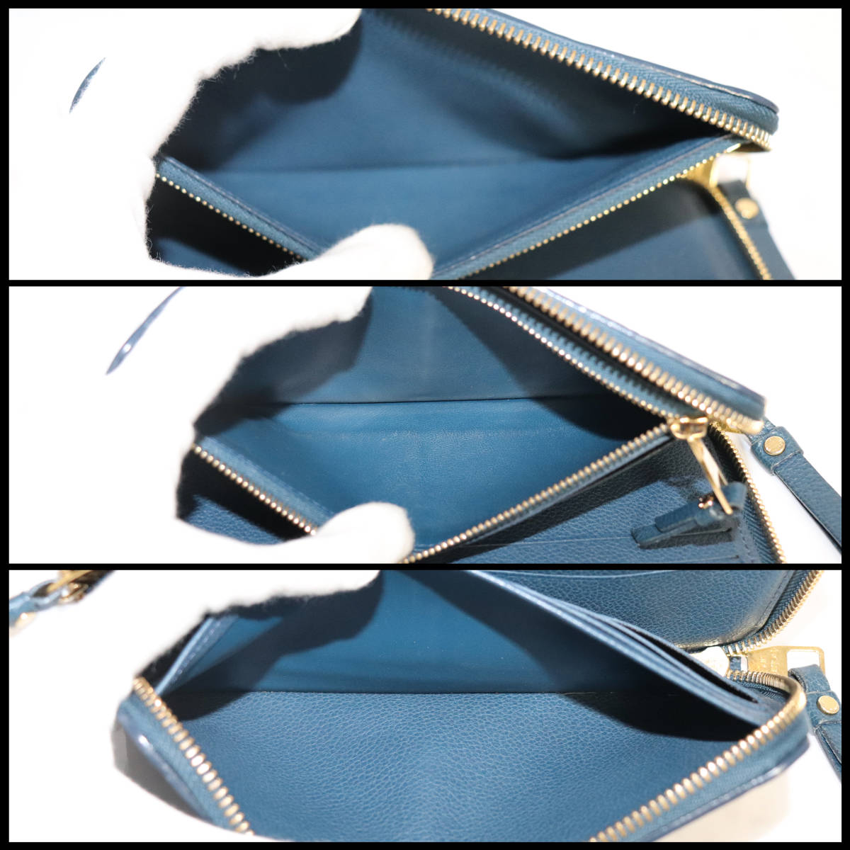 LOUIS VUITTON ルイヴィトン M93435 モノグラム・アンプラント ポルトフォイユ・スクレット・ロン 長財布 アンフィニ ダークネイビー 8