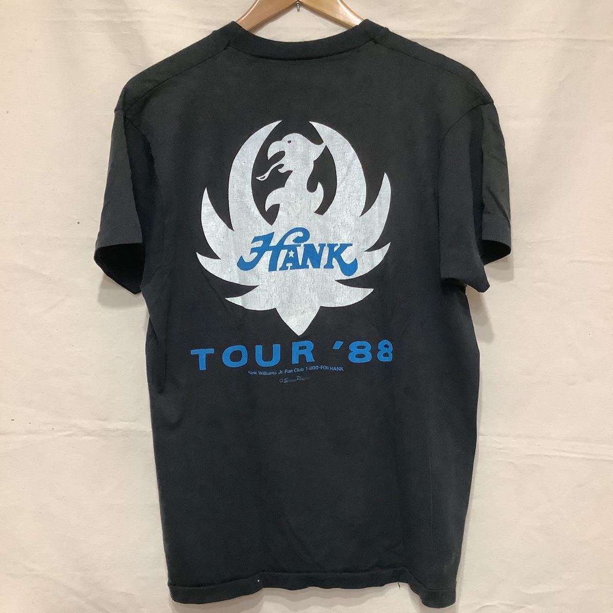 M50.ビンテージハンクウィリアムズジュニアツアーTシャツ1988年古着アメカジUSAアメリカフリー＆イージーマイフリーダムサイズLからXL位_画像2