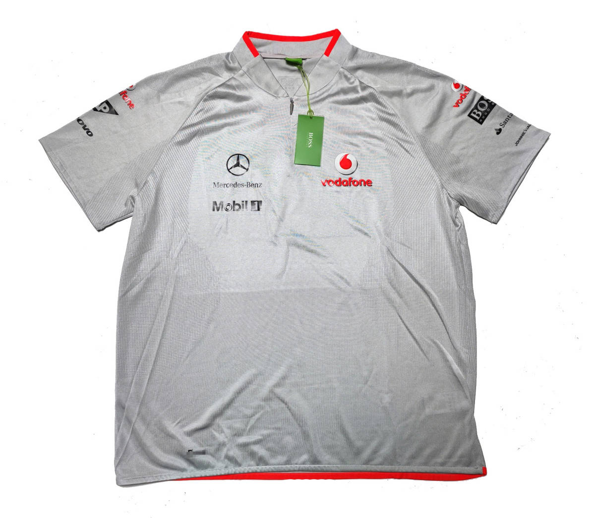 【爆売り！】 支給品 2009 マクラーレン・メルセデス ジップシャツ 非売品　ハミルトン　　F1 BOSS 　新品　　HUGO フルロゴ版 F1