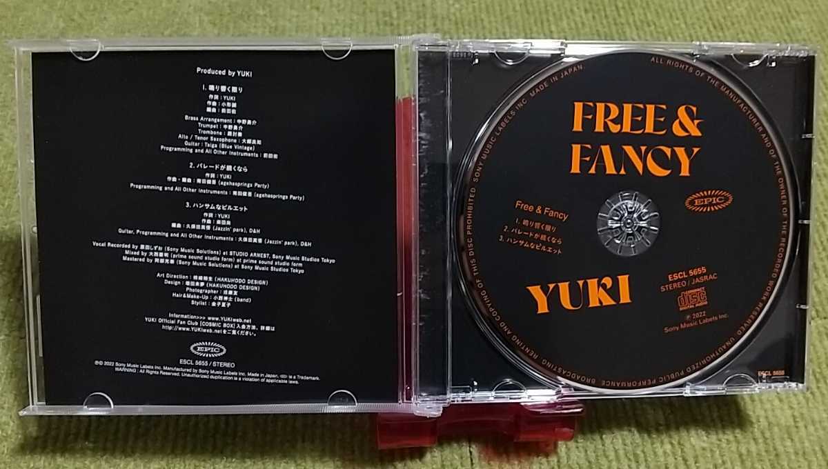 【名盤！】YUKI Free & Fancy シングルCD 鳴り響く限り パレードが続くなら ハンサムなピルエット シングルCD EP JUDY AND MARY_画像2