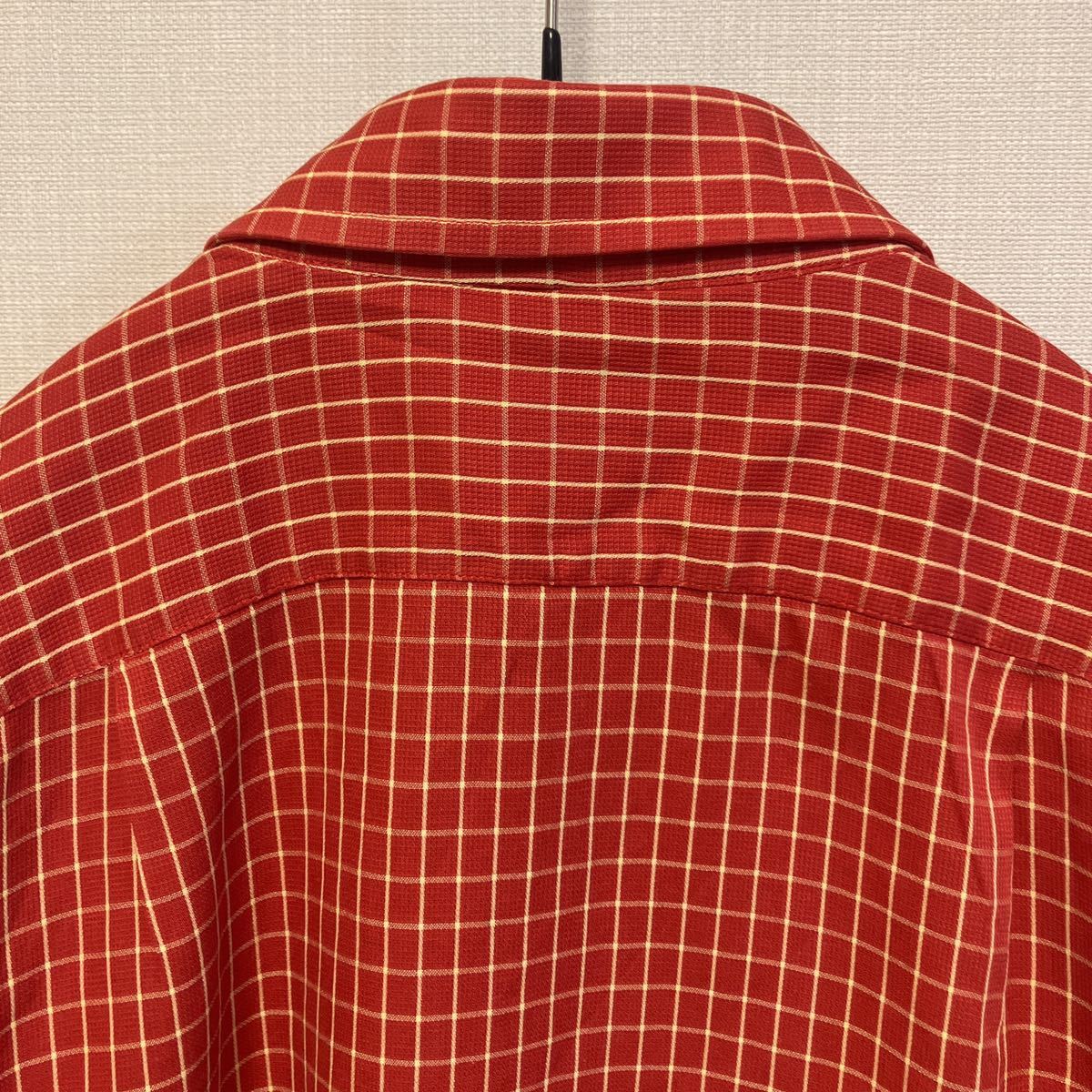 ポールスミス Paul Smith /長袖シャツ /レギュラーカラー /ダブルカフス /チェック /レッド /英国製 /サイズ15-38_画像5