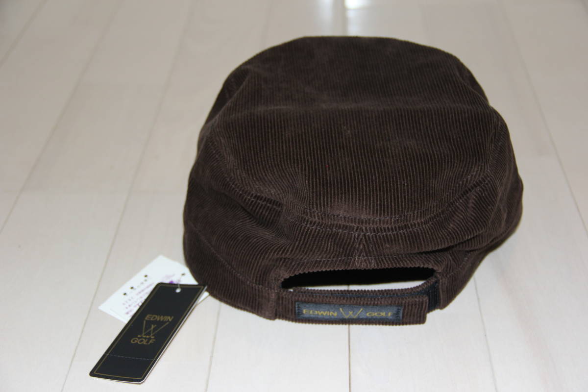  последний новый товар бесплатная доставка EDWIN GOLF Edwin Golf Work колпак шляпа колпак Brown размер F( обычная цена :4,400 иен )