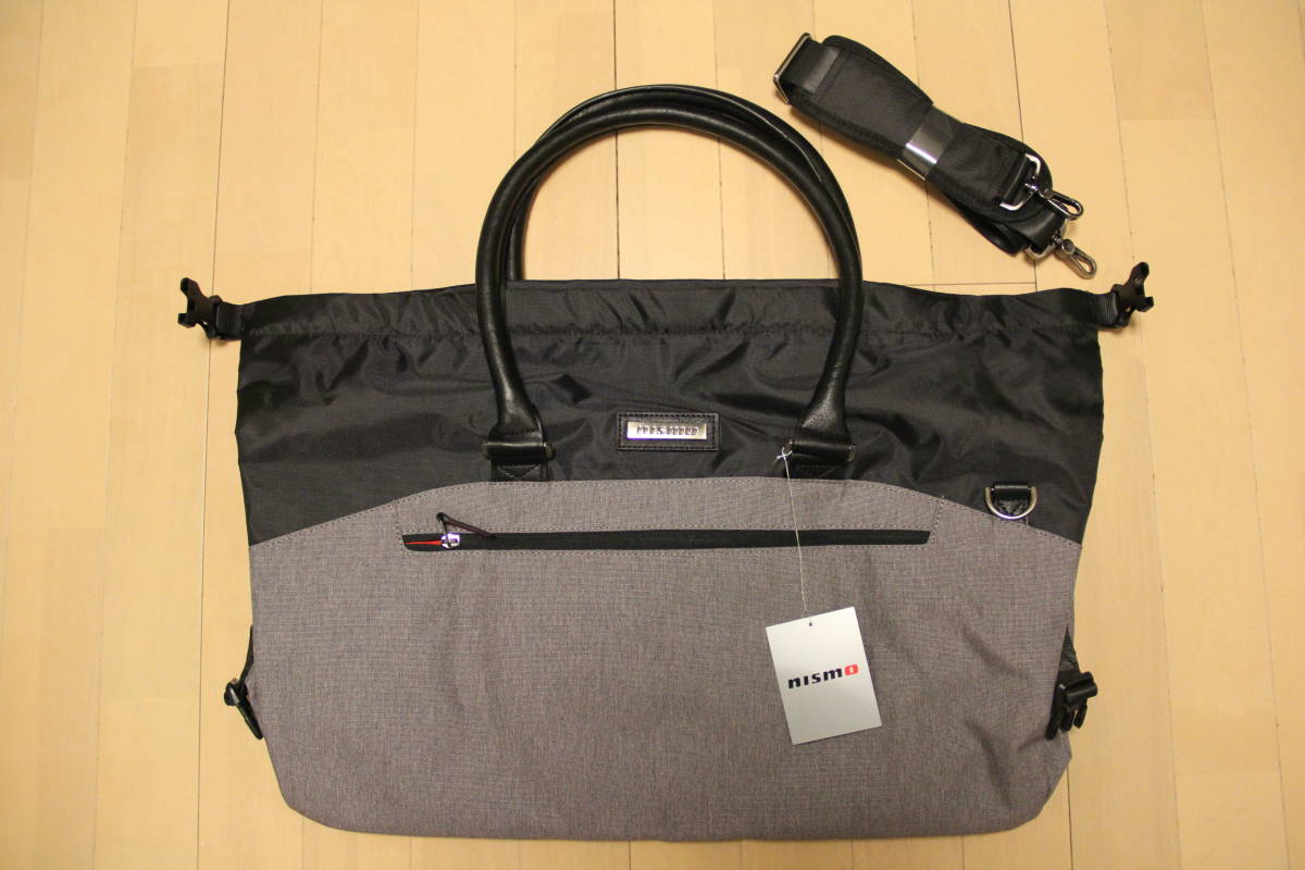 日本製造 新品 送料無料 NISMO ニスモ プレミアム ビジネスボストン グレー ショルダー トートバッグ メンズバッグ