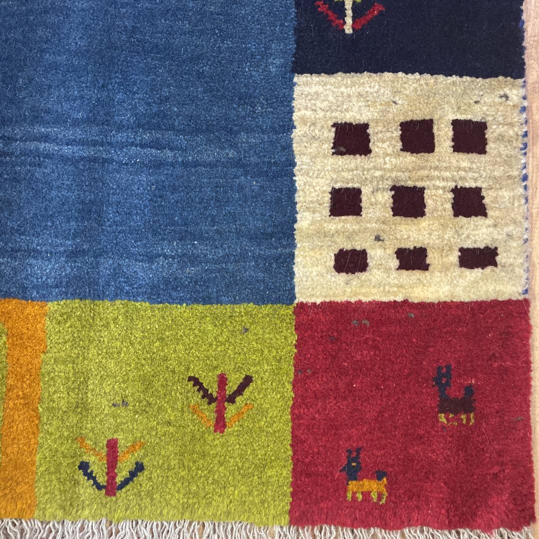 数量限定 手織りペルシャ絨毯 ギャッベ 新品 ロリバフ 174cm×125cm