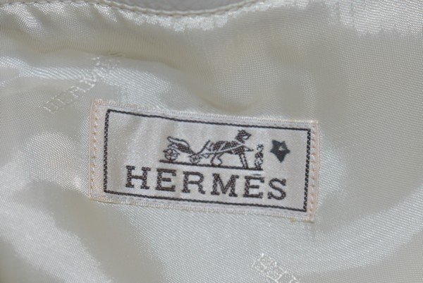 HERMES/エルメス　スターマーク　カーフレザーコート　サイズ：52　カラー：ナチュラルホワイト_画像5