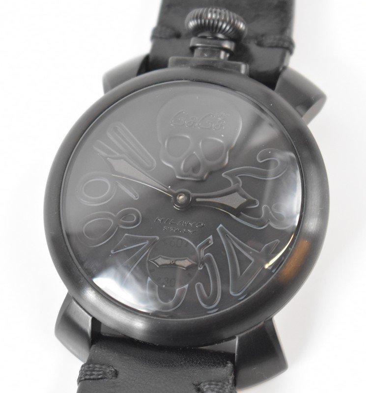 ホワイトブラウン ガガミラノ マヌアーレ 腕時計 ブラック - 通販