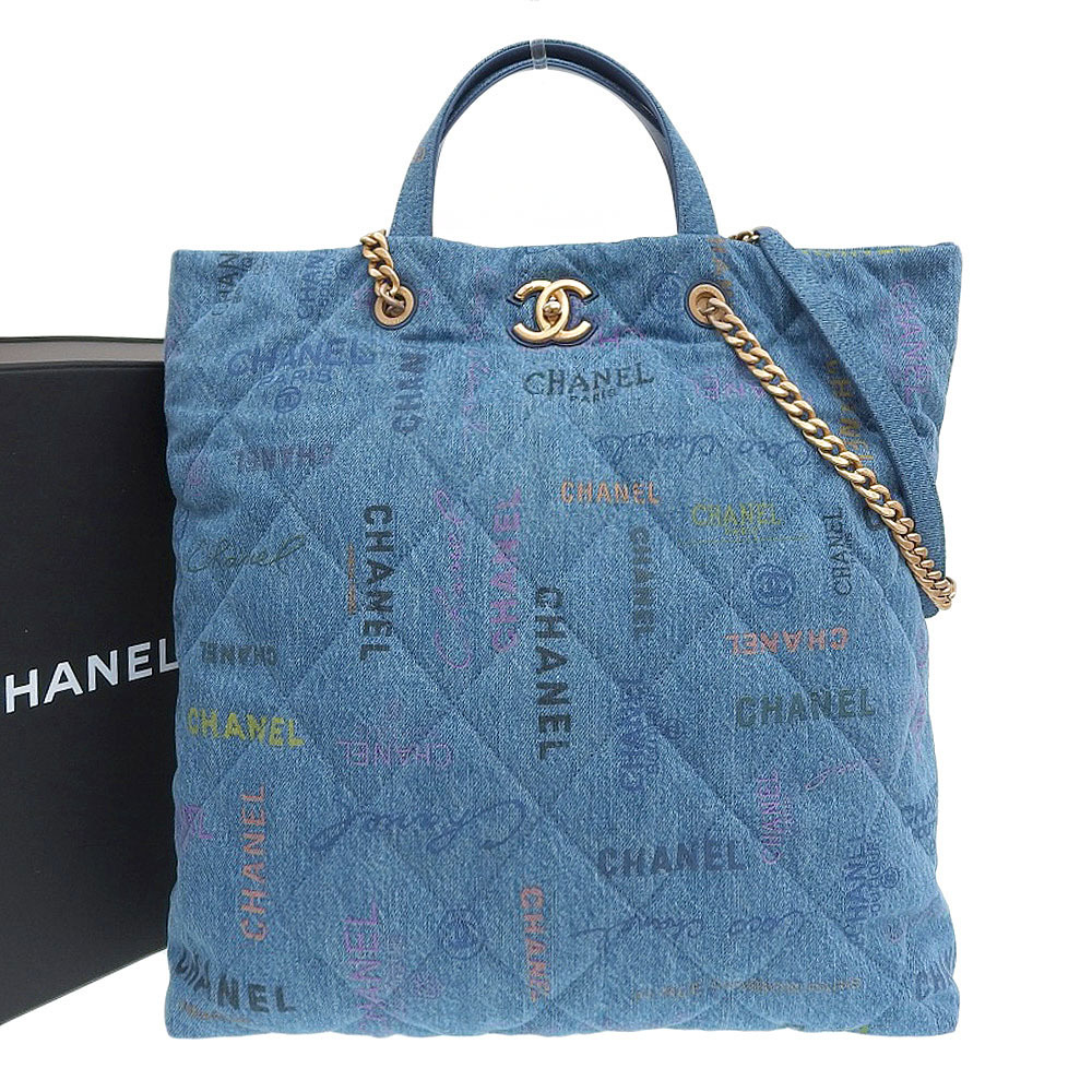 女性に人気! 箱付 新品同様 シャネル CHANEL マキシショッピング
