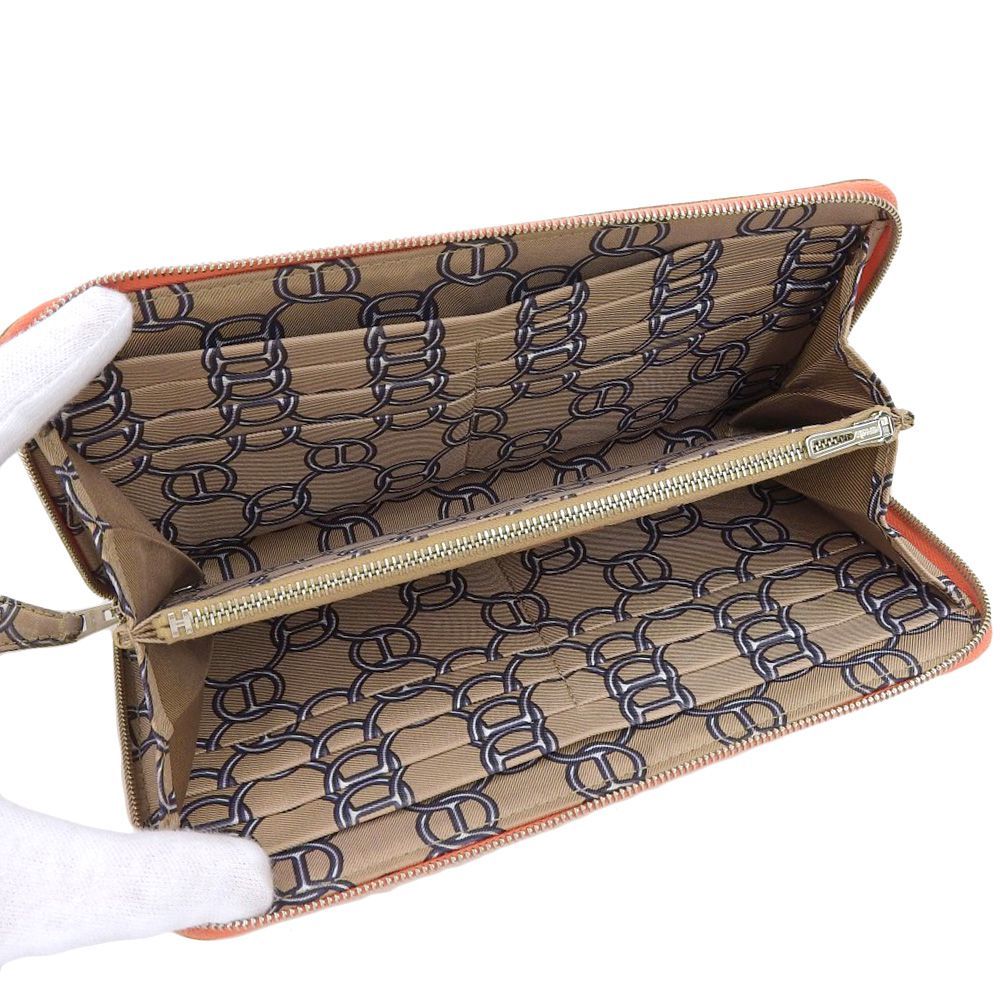本物保証】 美品 エルメス HERMES アザップロング シルクイン ラウンド
