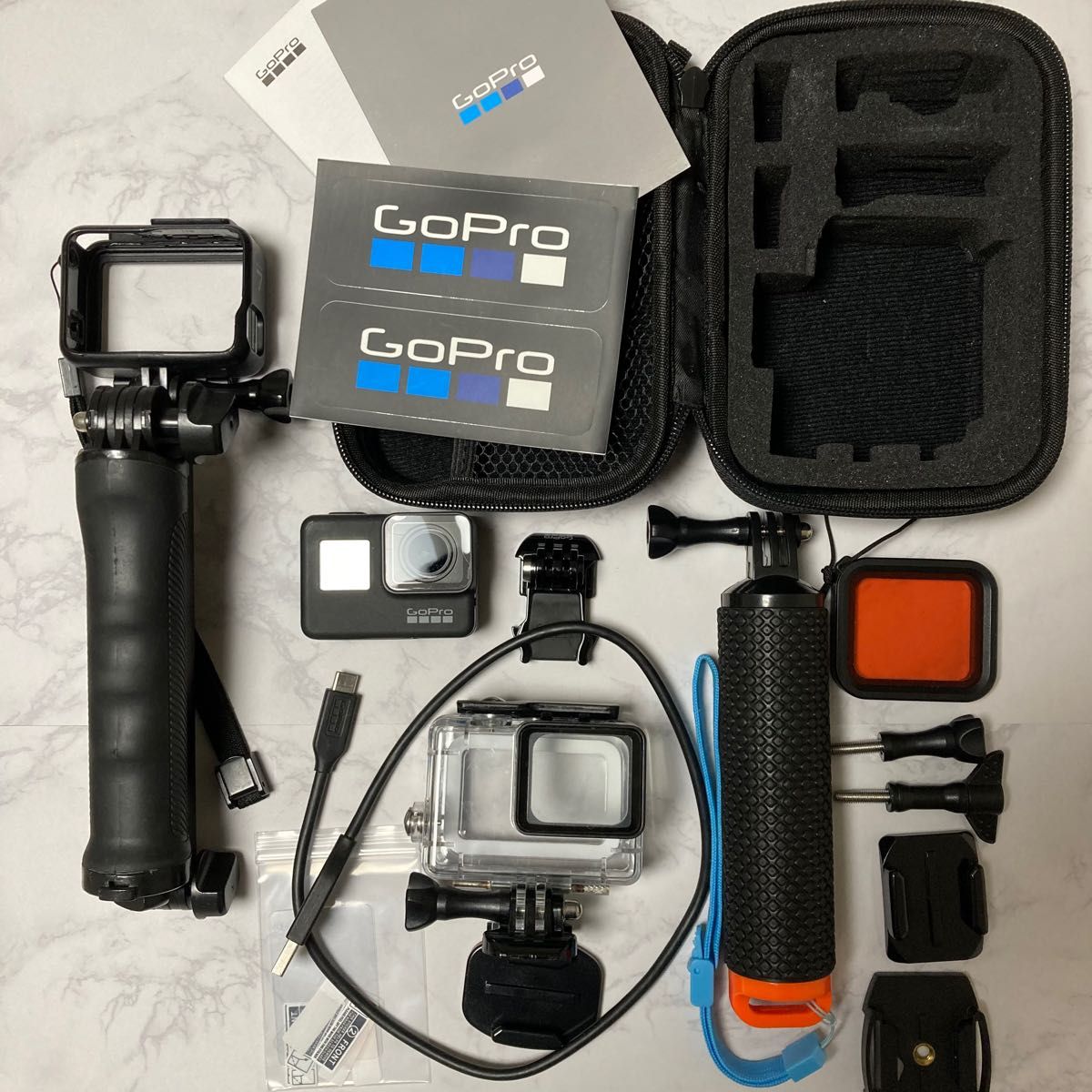 売り出し純正 Gopro HERO7 BLACK ゴープロ 豪華アクセサリーセット美品