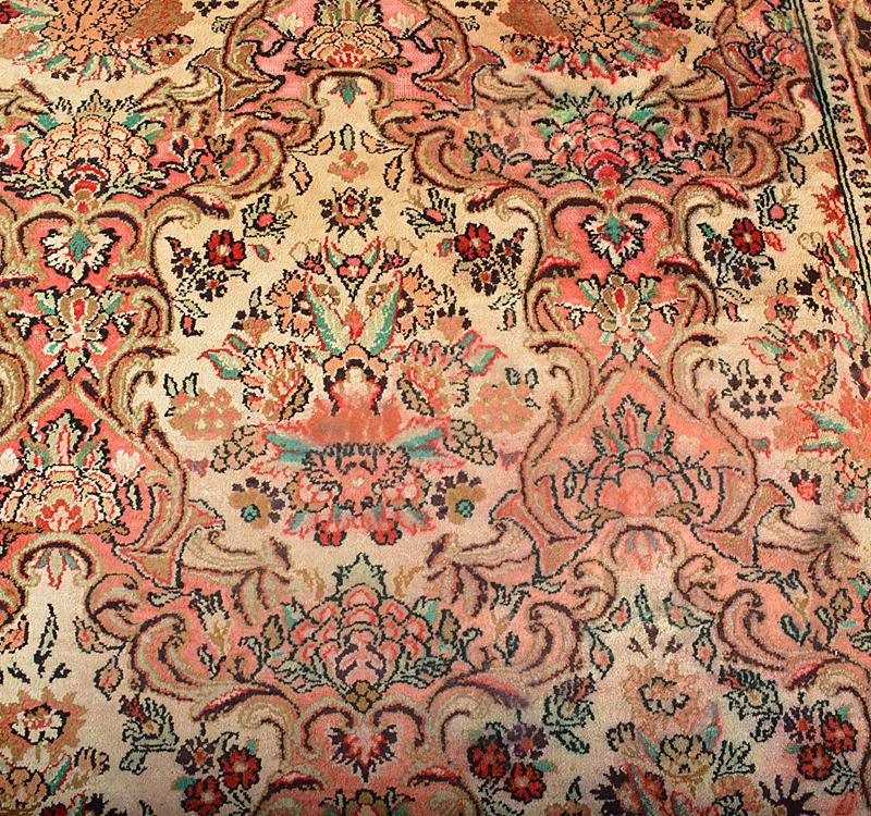 正規品大人気 イラン製 ペルシャ絨毯 段通 絹100% 103×154cm D R4393C