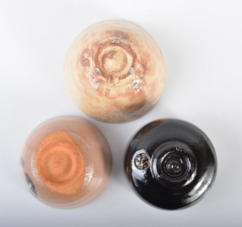 唐津焼 久窯造 萩焼 原節夫造 楽焼 佐々木松楽造 茶碗 共箱 M R4286C