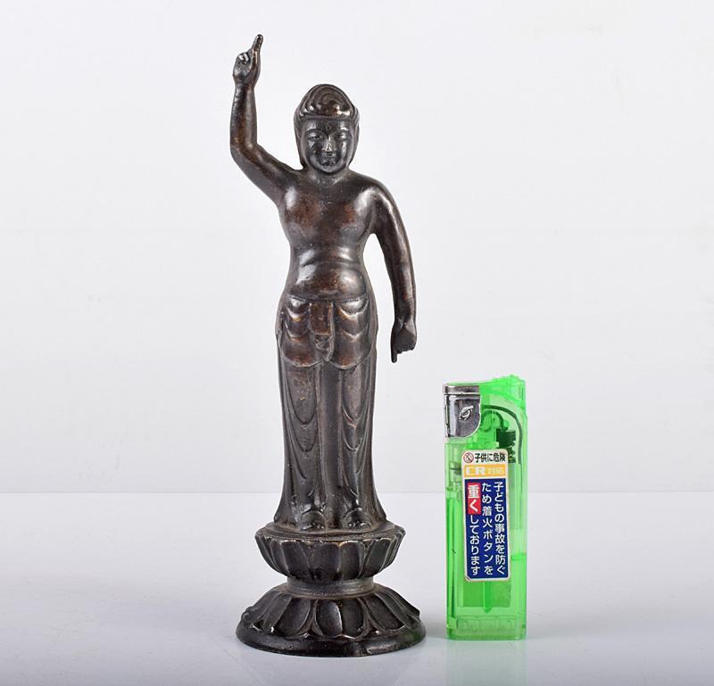 超人気新品 仏教美術 古銅 誕生仏 仏像 M R3295 金属工芸 - icipc.org