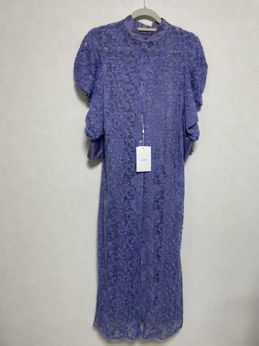 新品★Ameri VINTAGE(アメリヴィンテージ)★2WAY DRAPE SLEEVE EMBROIDERY  DRESS★花柄刺繍ドレスワンピース結婚式パーティー