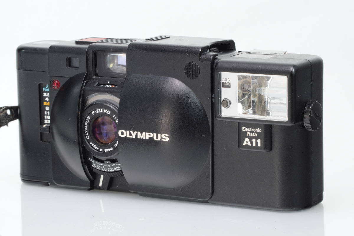 ★訳あり大特価★ オリンパス フィルムコンパクトカメラ OLYMPUS XA + A11 フラッシュ 付き #p91