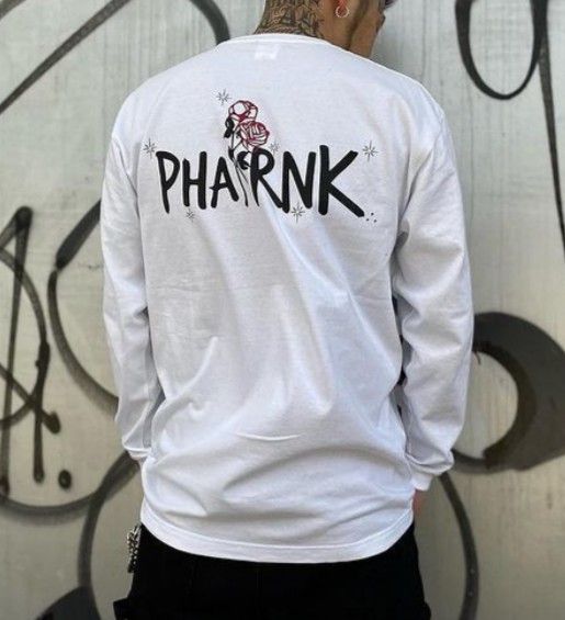 完売品 【PHATRNK＋ファットランク】赤色 ローズロンT 長袖