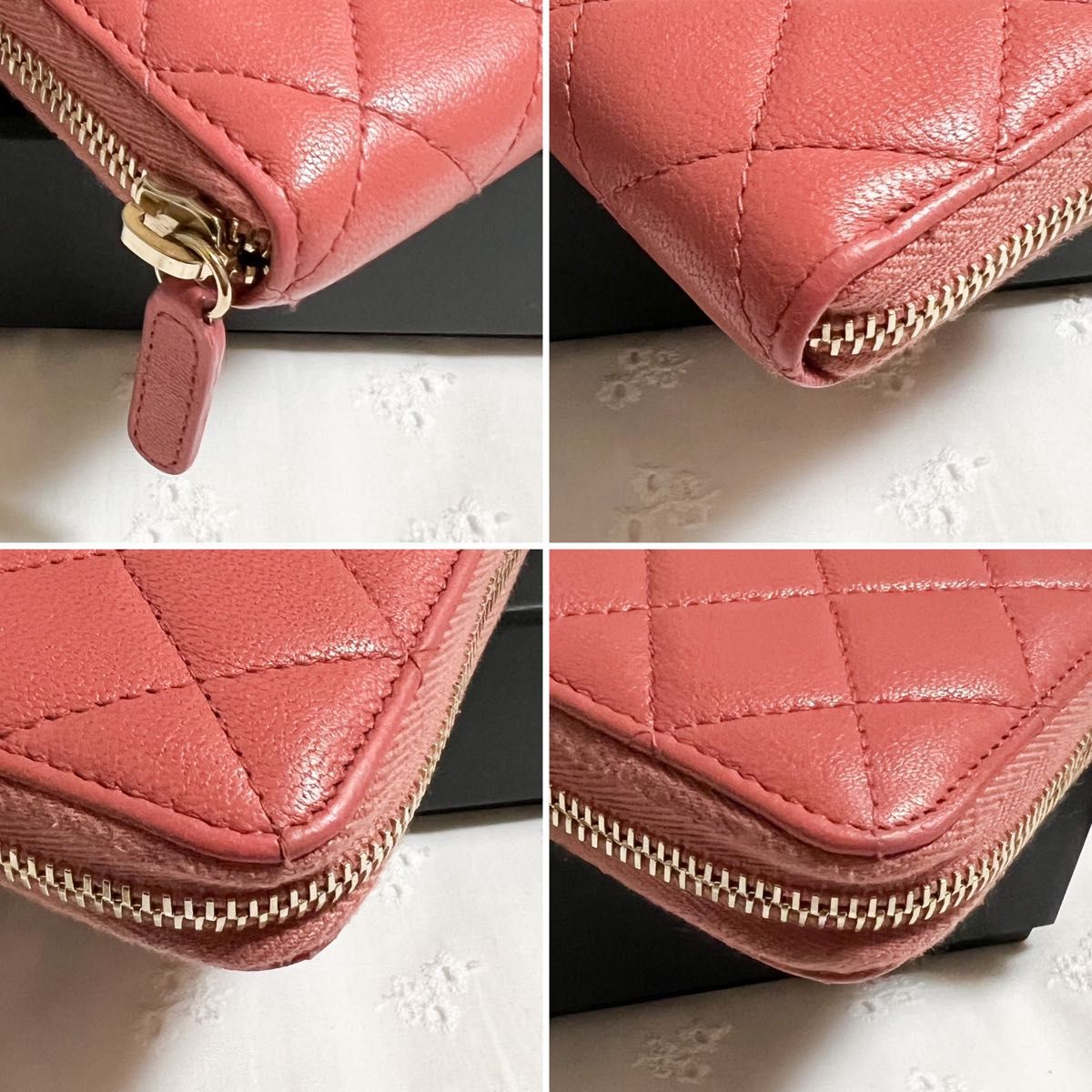 【美品】CHANEL シャネル 19 ラウンドジップ 長財布 ココマーク マトラッセ ラウンドファスナー 8