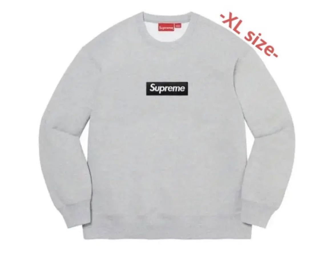 高質で安価 Supreme Box Logo Crewneck Heather Grey シュプリーム