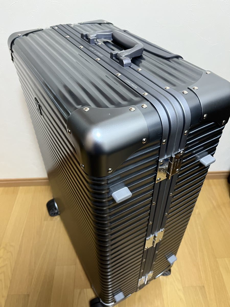 未使用 LANZZO スーツケース 87L アルミ合金norman グレー キャリー
