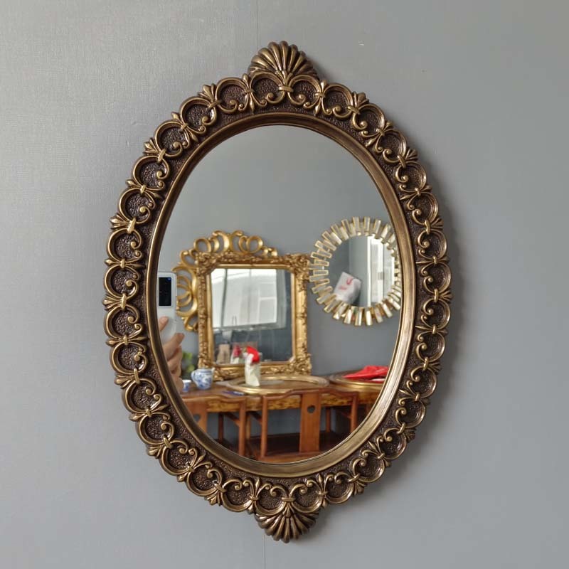 ... Northern Europe Vintage mirror 1p Vintage antique Northern Europe mirror equipment ornament interior ornament frame Gold 