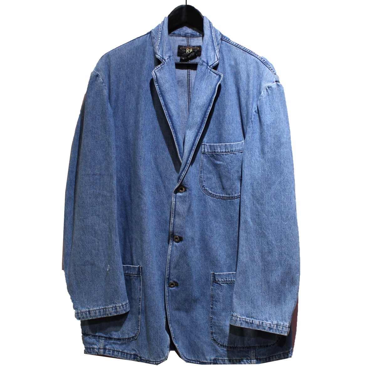 経典ブランド LAPELED DENIM INDIGO ダブルアールエル RRL JACKET 8073000116011 デニムテーラードジャケット USA製 ジャケット、上着 経典ブランド LAPELED DENIM INDIGO ダブルアールエル RRL JACKET 8073000116011 デニムテーラードジャケット USA製 ジャケット、上着