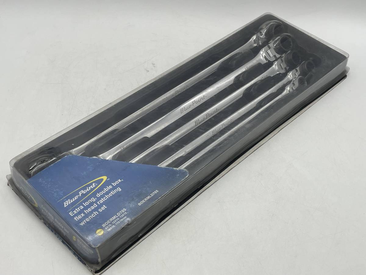 Snap-on Snap-on Blue-Point Blue Point extra long Flex Gear Wrench set 5pc 8~19mm pattern number BOERMLD705 used 