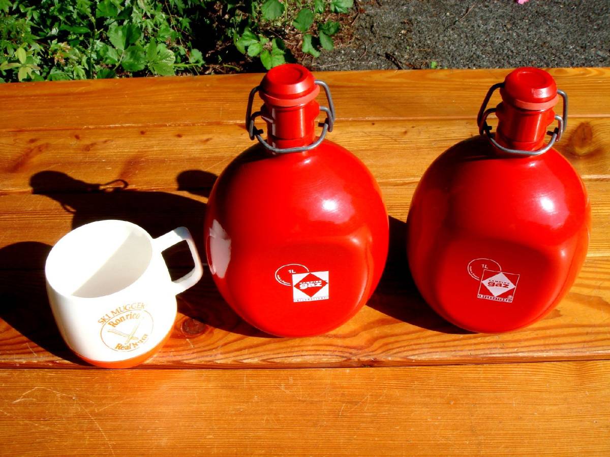  hard-to-find * dead stock [LE GRAND TETRAS] treasure gran Tetra * camping gas flask round RED 1L* rare Made in France①!