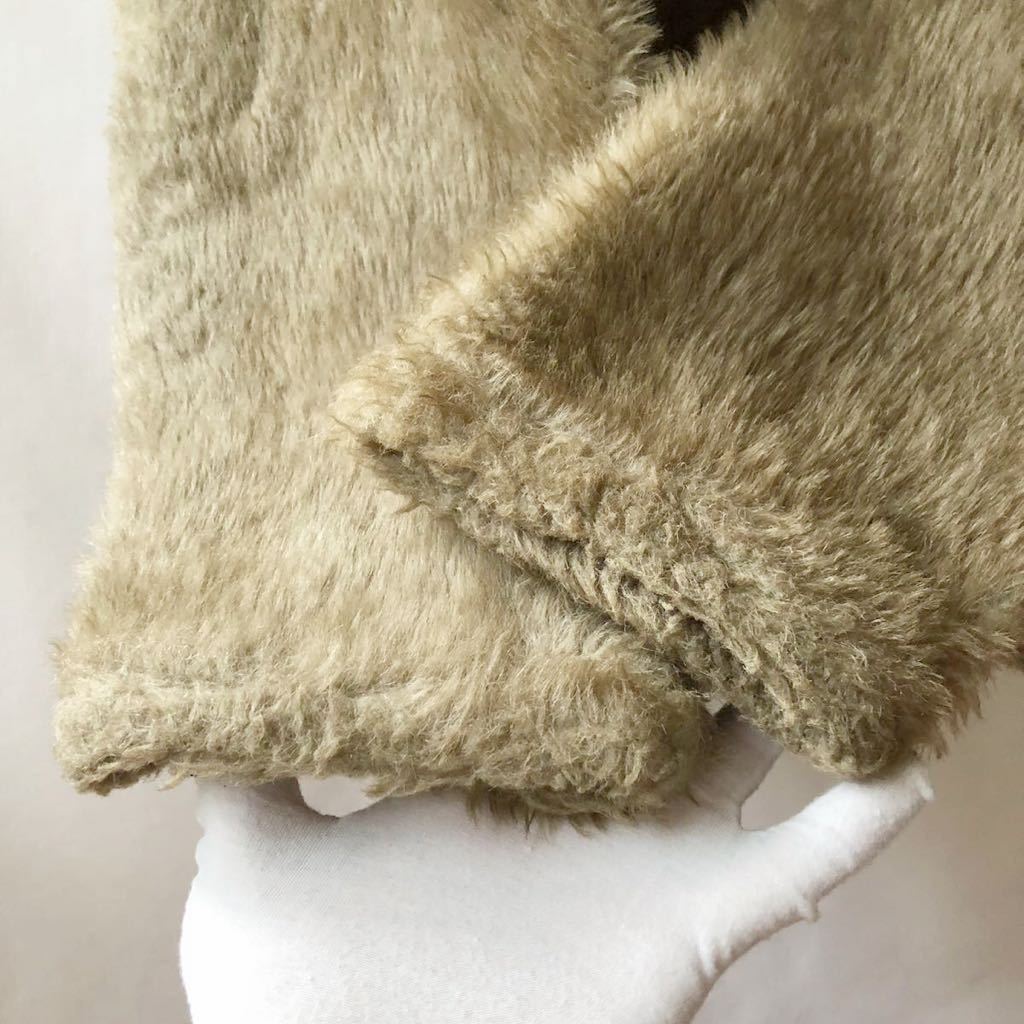 70s race up fake fur f-tiM Vintage 70 period eskimo- jacket eskimo- Parker original Vintage 