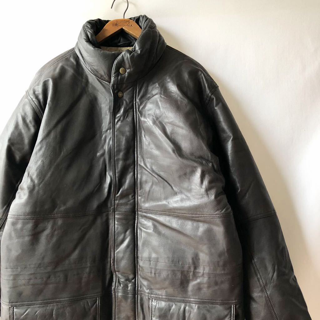 専用出品 80s 90s Eddie Bauer 黒タグ ハーフ丈 レザー ダウン