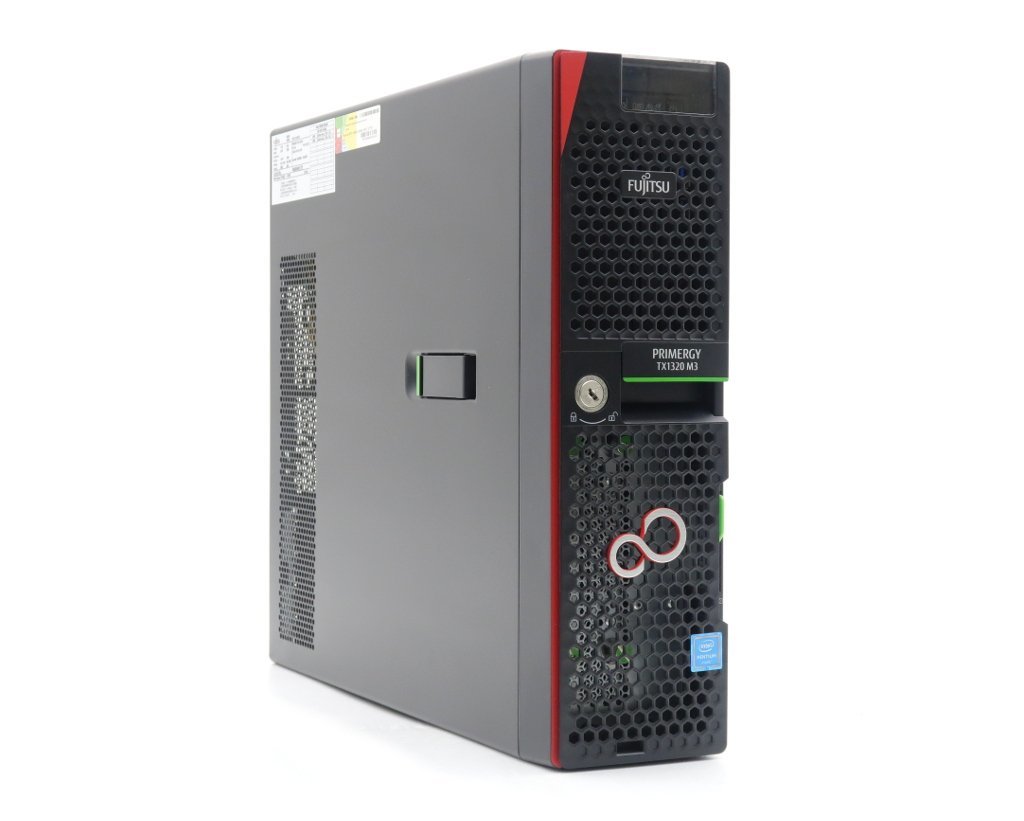 富士通 PRIMERGY TX1320 M3 Pentium G4560 3.5GHz 16GB 2TBx2台(SATA3.5インチ/RAID1構成) DVD-ROM
