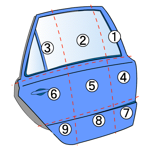 アクセラ DBA-BK3P 右リアドア A4A 71853_画像6