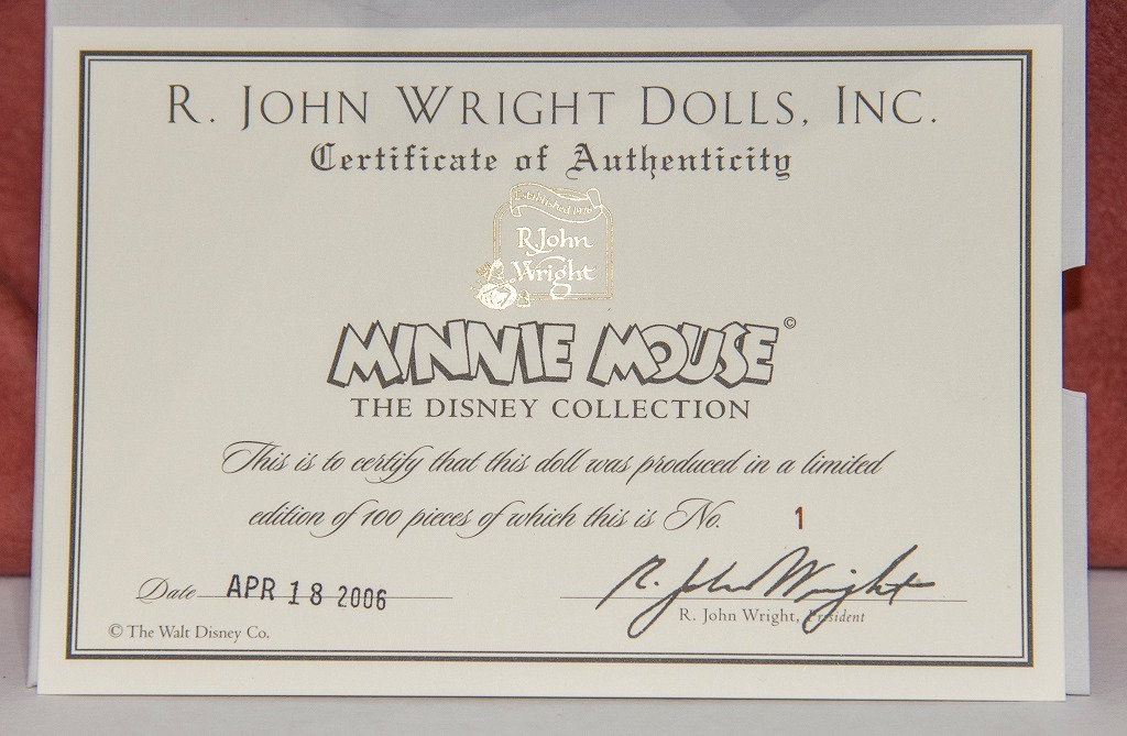 R.JOHN WRIGHT DOLLS サーカスミッキーNo1 ミニーマウスNo1 2体セット