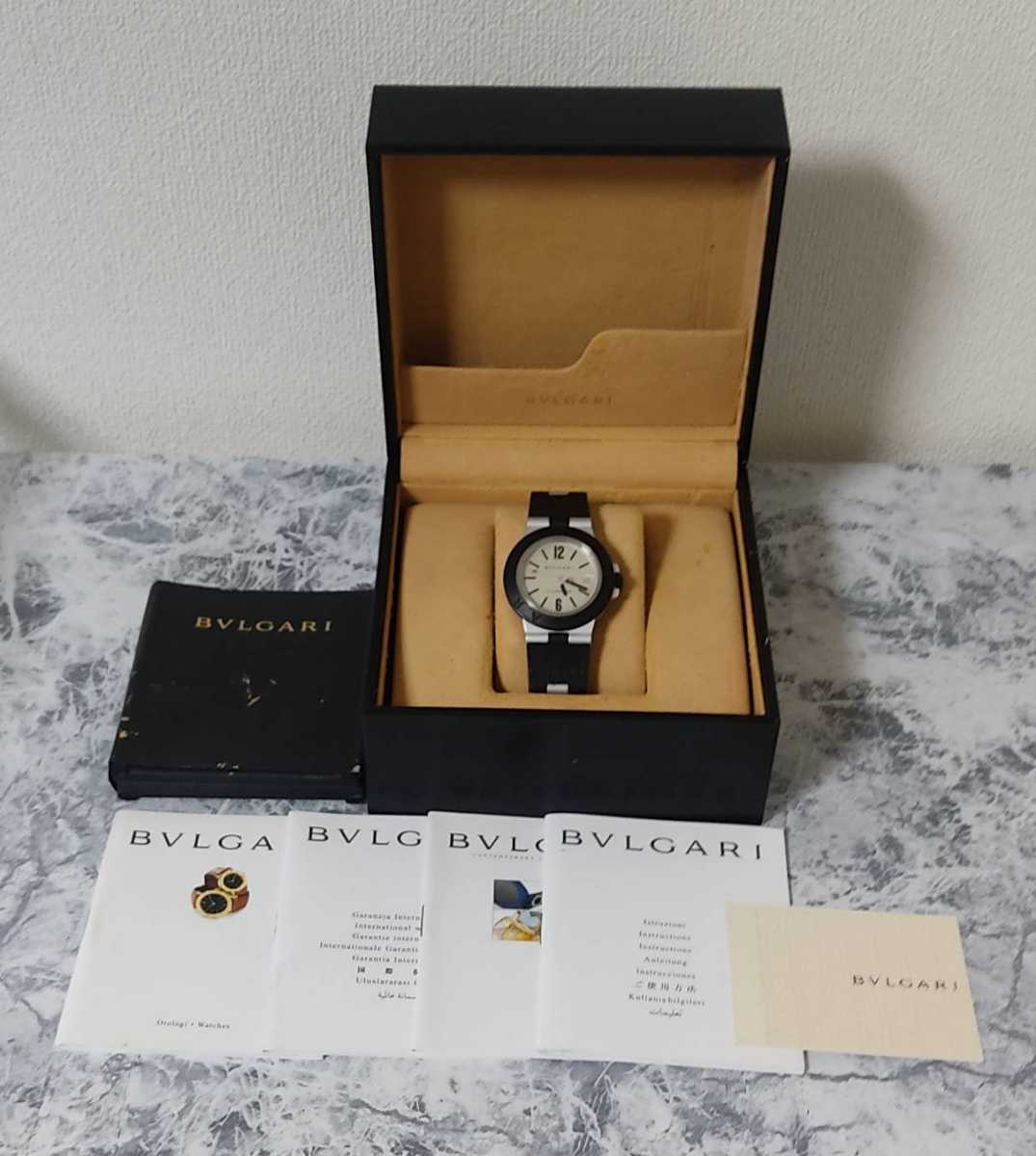 現状品 BVLGARI ブルガリ 時計 AL38A アルミニウム デイト メンズ