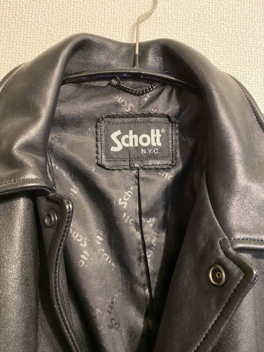 売れ筋がひ贈り物! Schottショット/シングルライダース牛革