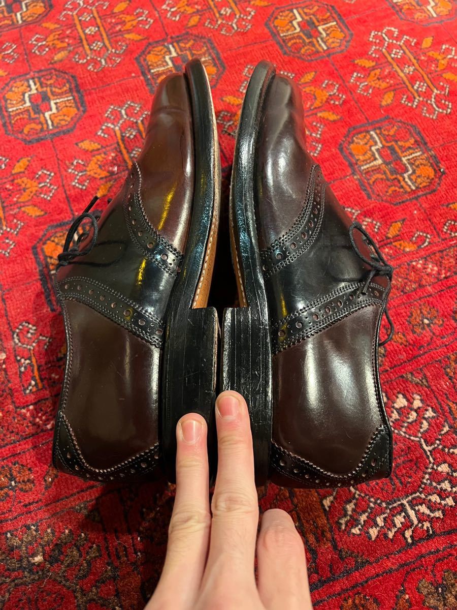 ALLEN EDMONDS CORDOVAN LEATHER SADDLE SHOES MADE IN USA/アレン