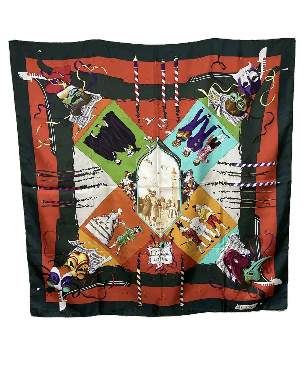 人気新品入荷 エルメス シルク ベニスのカーニバル VENISE DE CARNAVAL