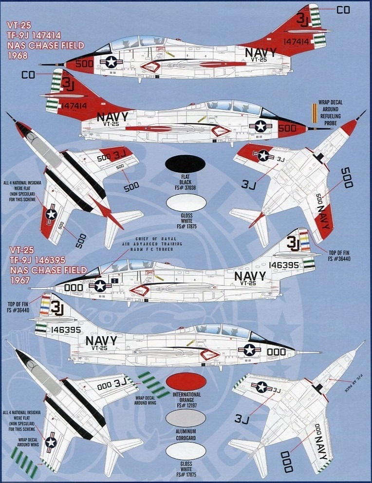 1/48 ファーボールデカール　グラマン TF-9J クーガー CAG機_画像3