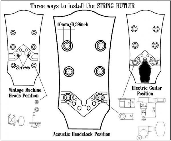 Dietrich Parts String Butler V2 Chrome レスポール/アコギのチューニング安定に #STBUTLER-V2-CHROME_画像3