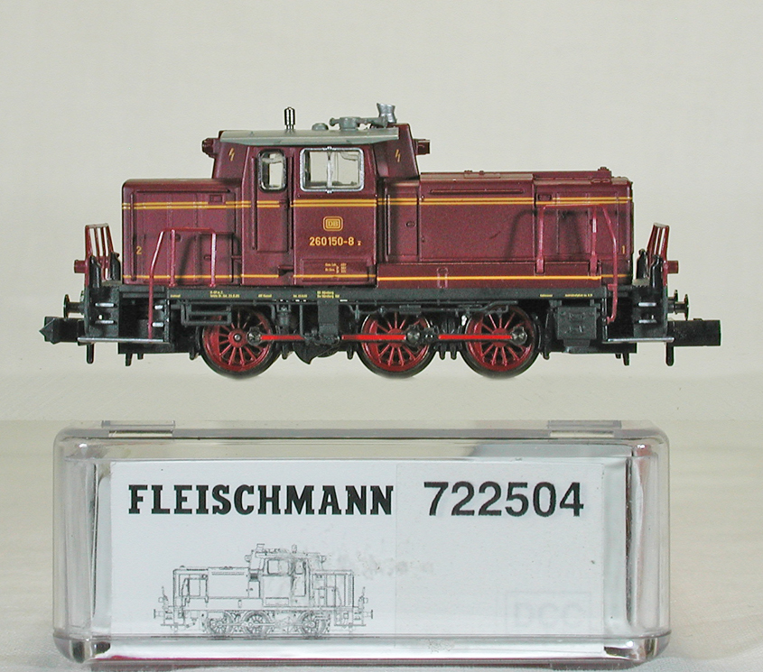 FLEISCHMANN #722504 ＤＢ（旧西ドイツ国鉄） ＢＲ２６０ディーゼル機関車 （ワインレッド塗装）