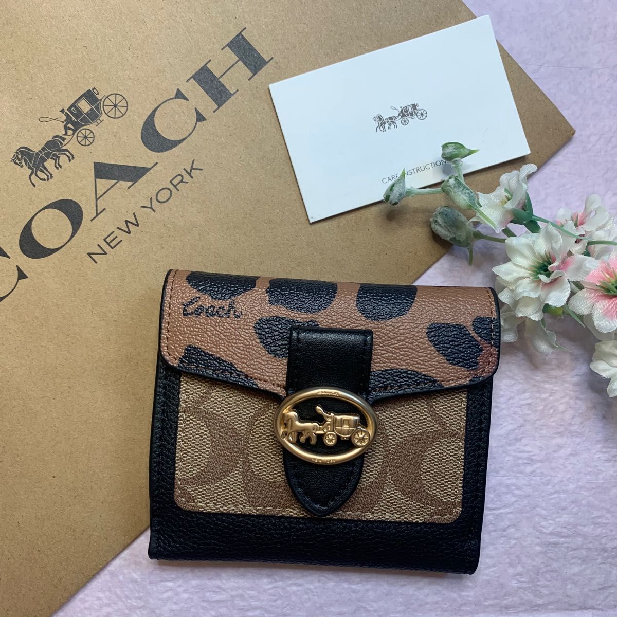 COACH コーチ 折財布 レオパード 馬チャーム 新品 アウトレット｜Yahoo