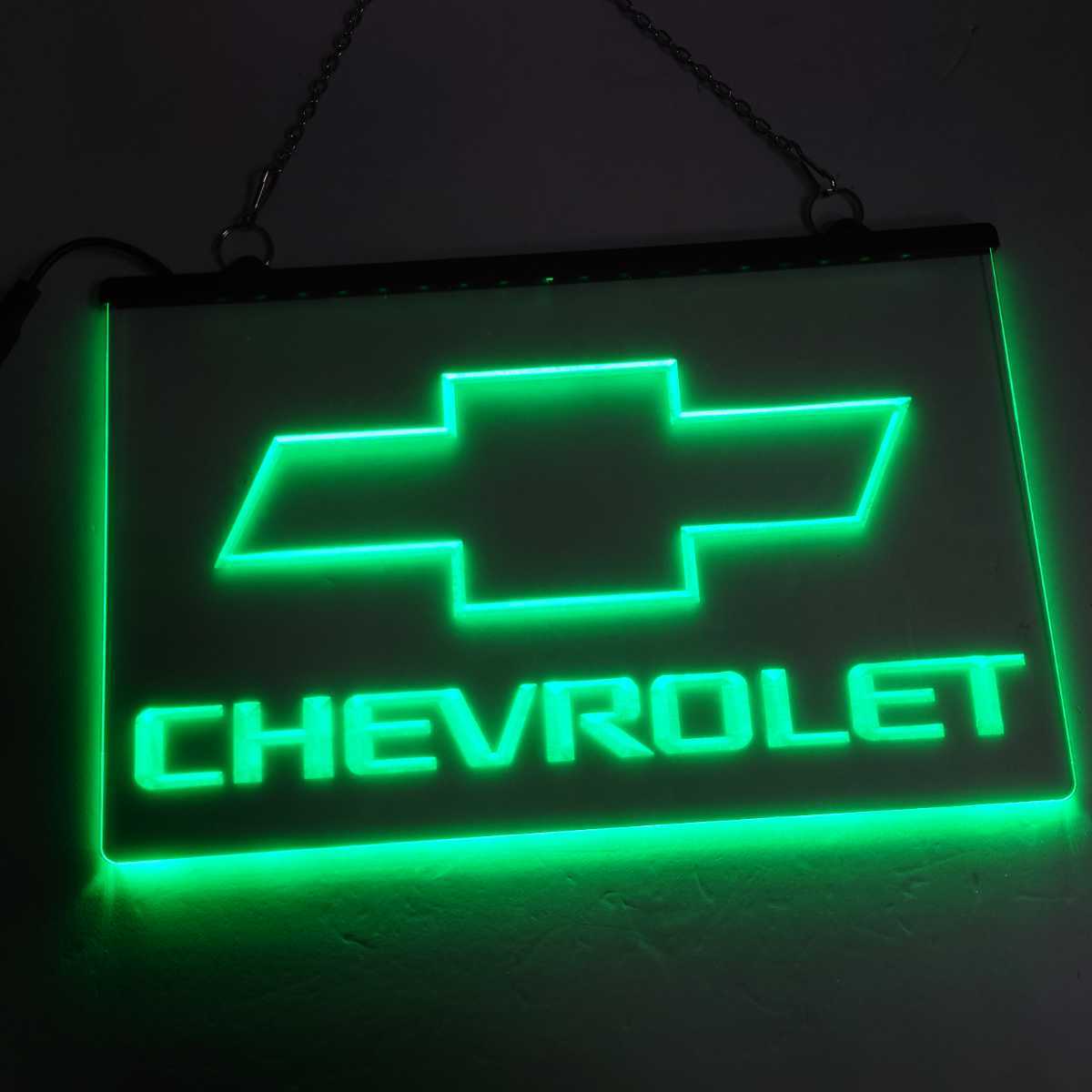 No.NE16G 送料無料 シボレー Chevrolet LED ネオン 看板 外車 アメ車 ローライダー LOWRIDER インパラ コルベット_画像3