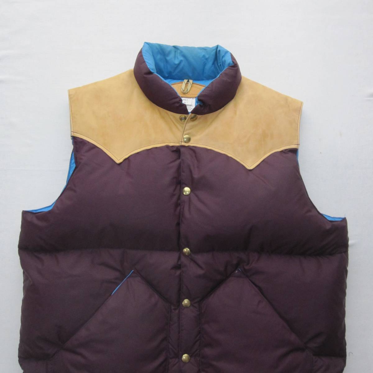 *70s Vintage Rocky mountain down vest (46) [ rare color ][ rare size ] / 1970s / vintage / original /